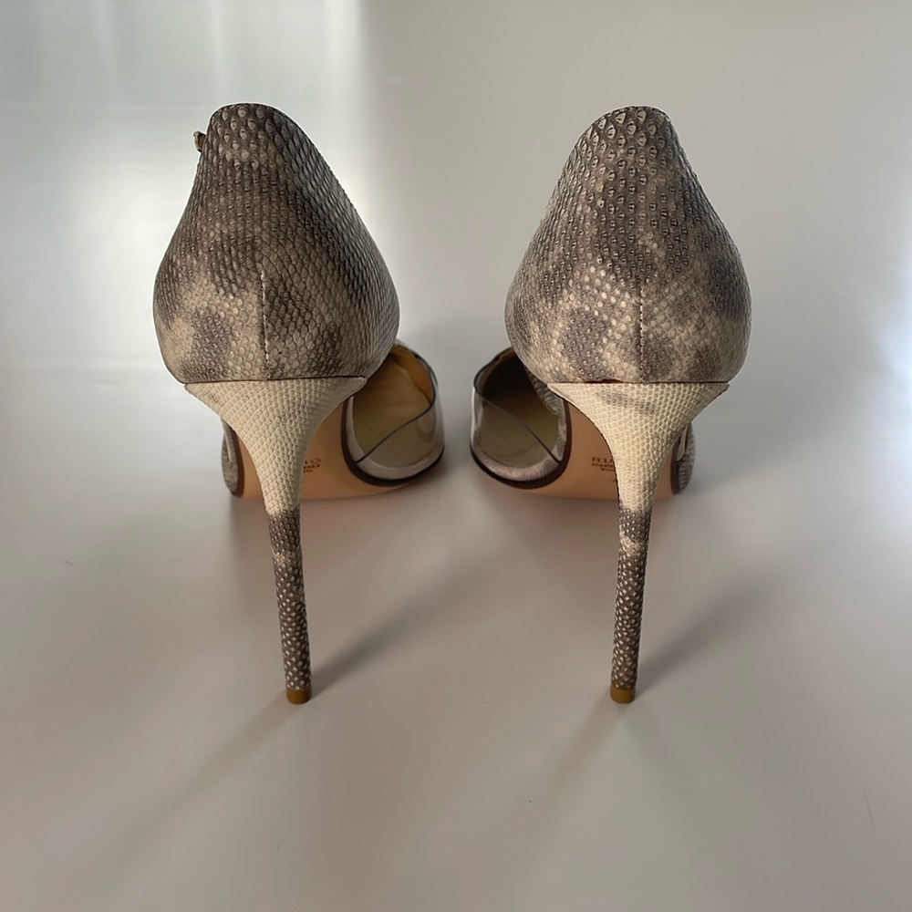 FRANCESCO RUSSO Paris Leather Plexi Pumps Heels. 40. - Picture 6 of 11